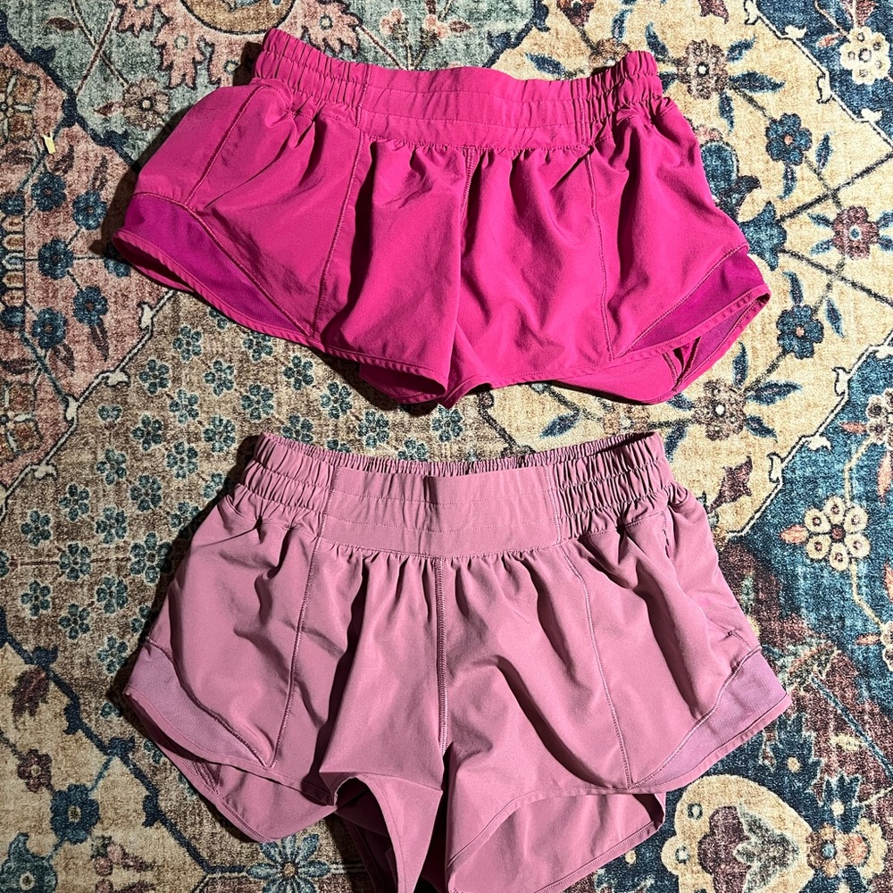 Women's Pink and Light Pink Shorts